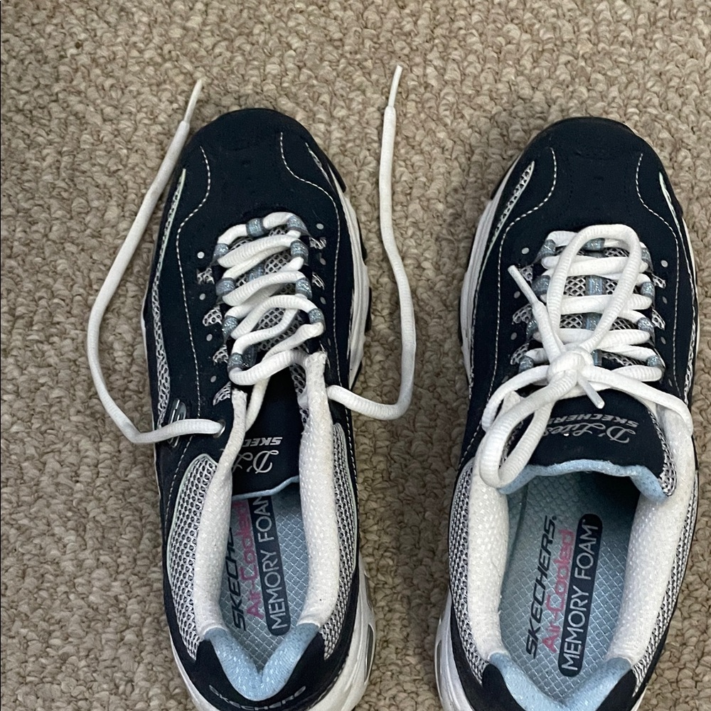 Skechers Dark Blue Athletic Shoes with Memory Foam